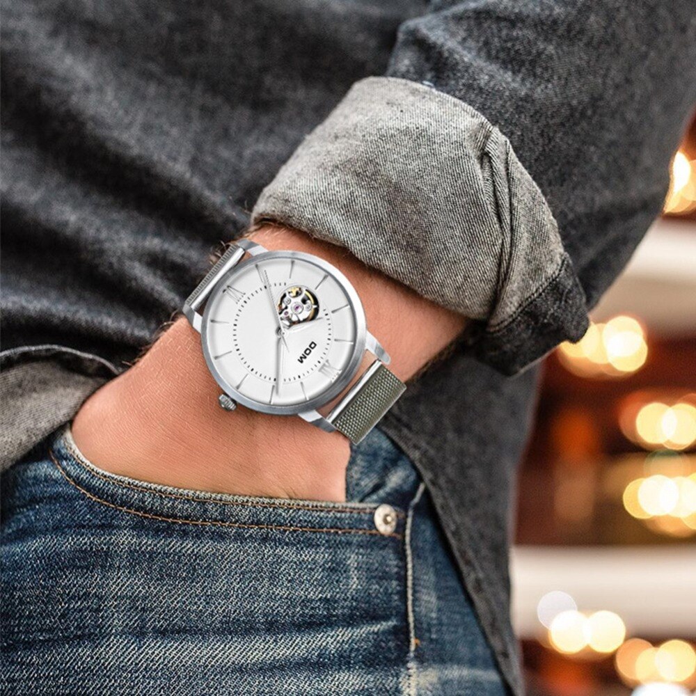 Mechanical Watch With Luminous Hands Mechanical Watch With Luminous Hands