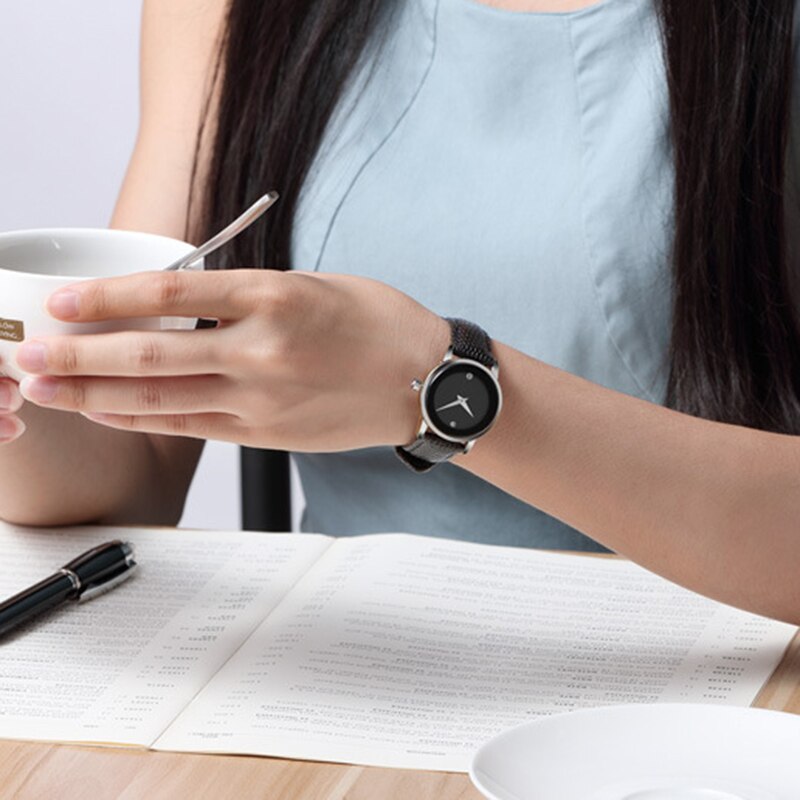 Minimalist Watch With Round Black Dial Minimalist Watch With Round Black Dial