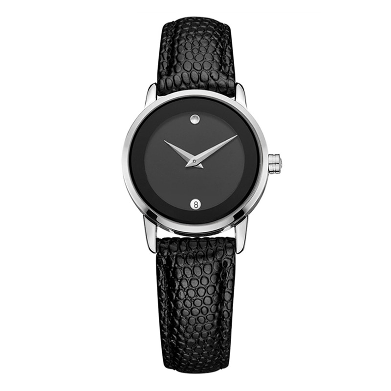Minimalist Watch With Round Black Dial Minimalist Watch With Round Black Dial