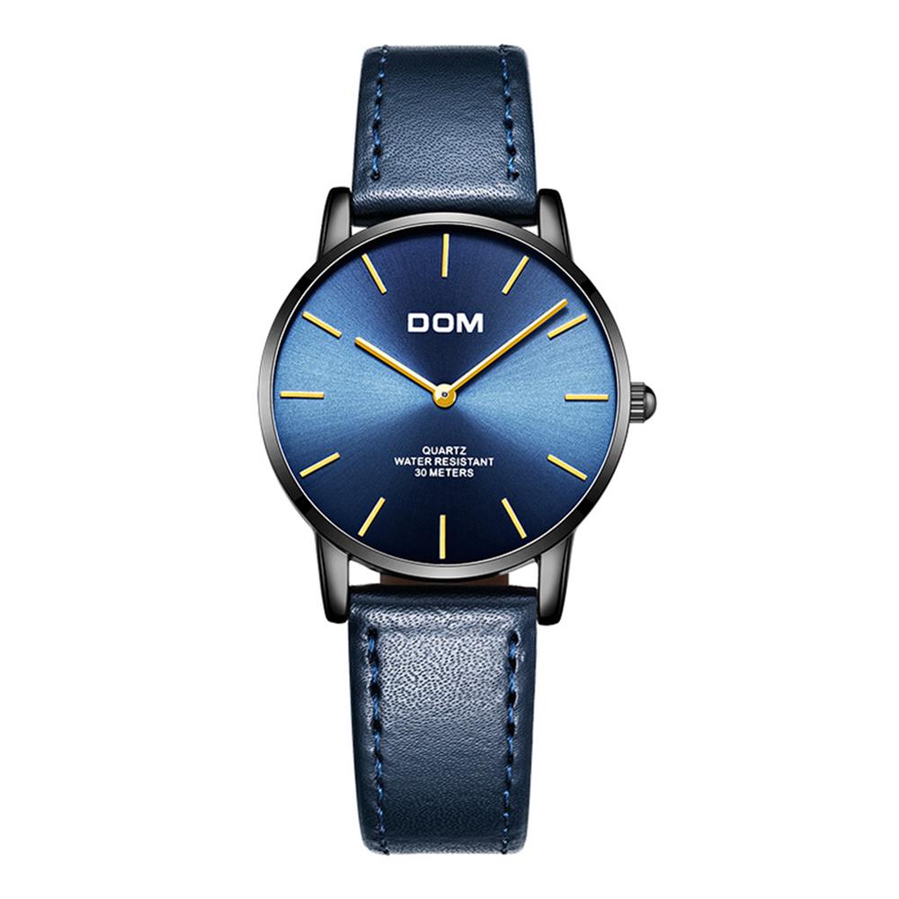 Elegant Ultra Thin Wristwatch In Blue With Elegant Ultra Thin Wristwatch In Blue With