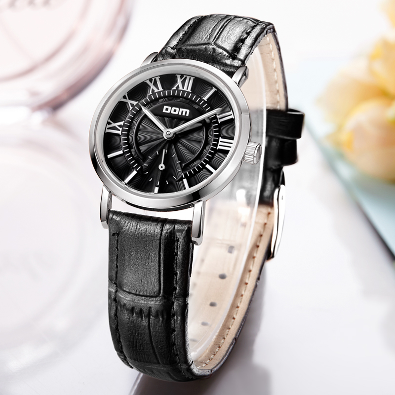 Exclusive Genuine Leather Watch With Two-Hand Movement Exclusive Genuine Leather Watch With Two-Hand Movement