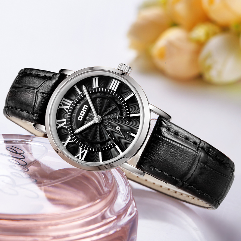 Exclusive Genuine Leather Watch With Two-Hand Movement Exclusive Genuine Leather Watch With Two-Hand Movement